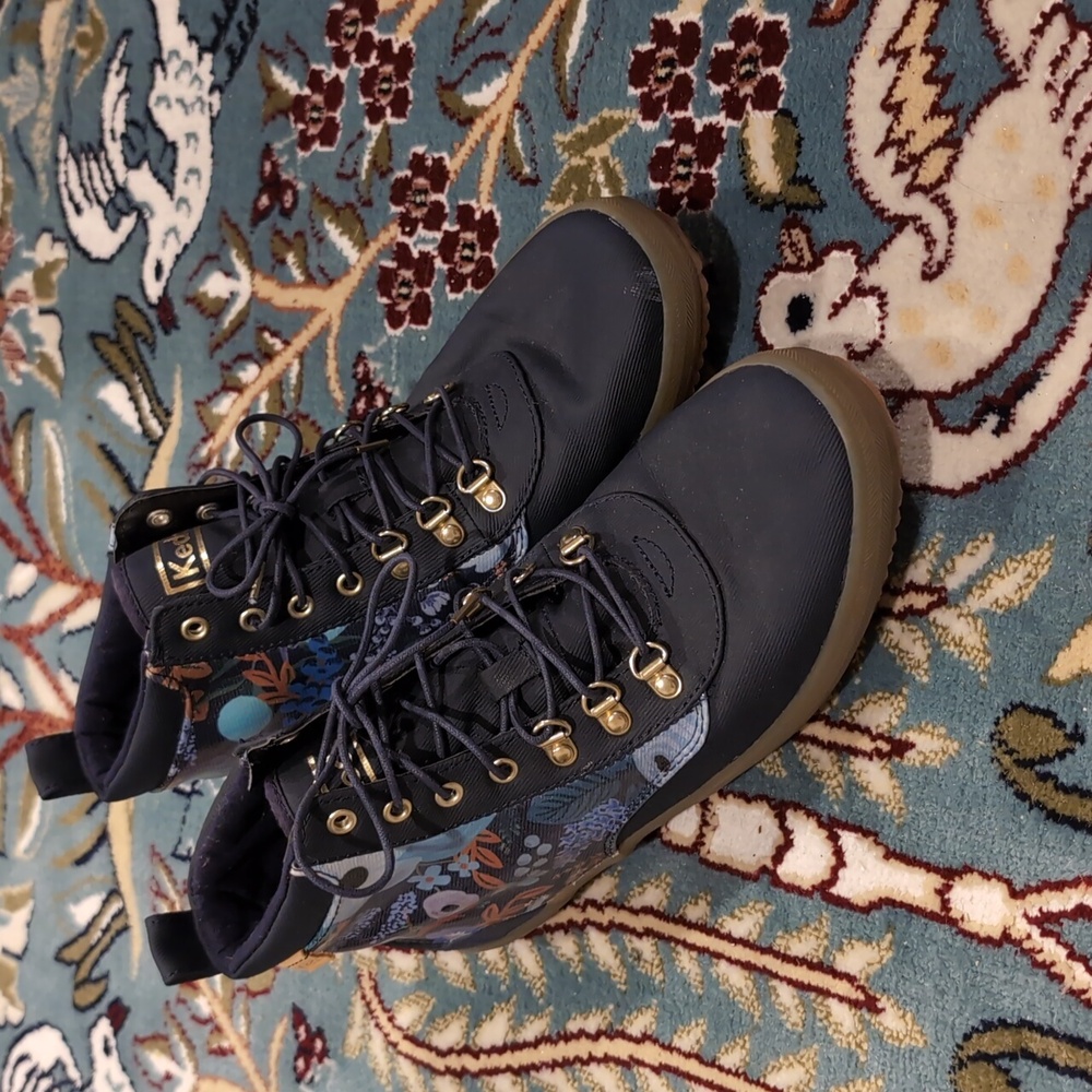 Keds Blue Floral Rainboots - Size 9.5